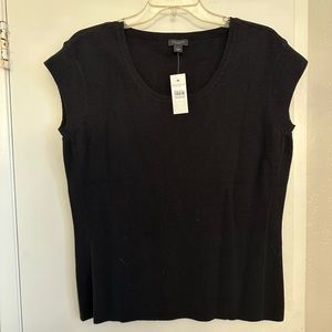 Ann Taylor Factory Large Black capped sleeve top